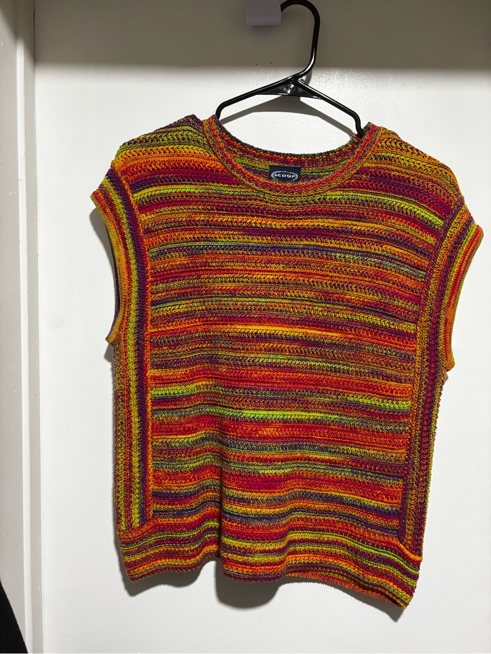 COOP Multicolor Striped Knit Sleeveless Top - Red/Green/Yellow